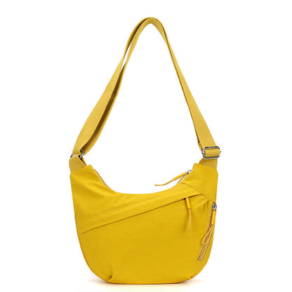Stylish Nylon Crescent Crossbody Bag