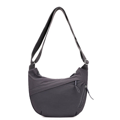 Stylish Nylon Crescent Crossbody Bag
