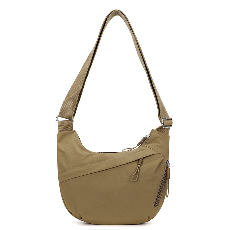 Stylish Nylon Crescent Crossbody Bag