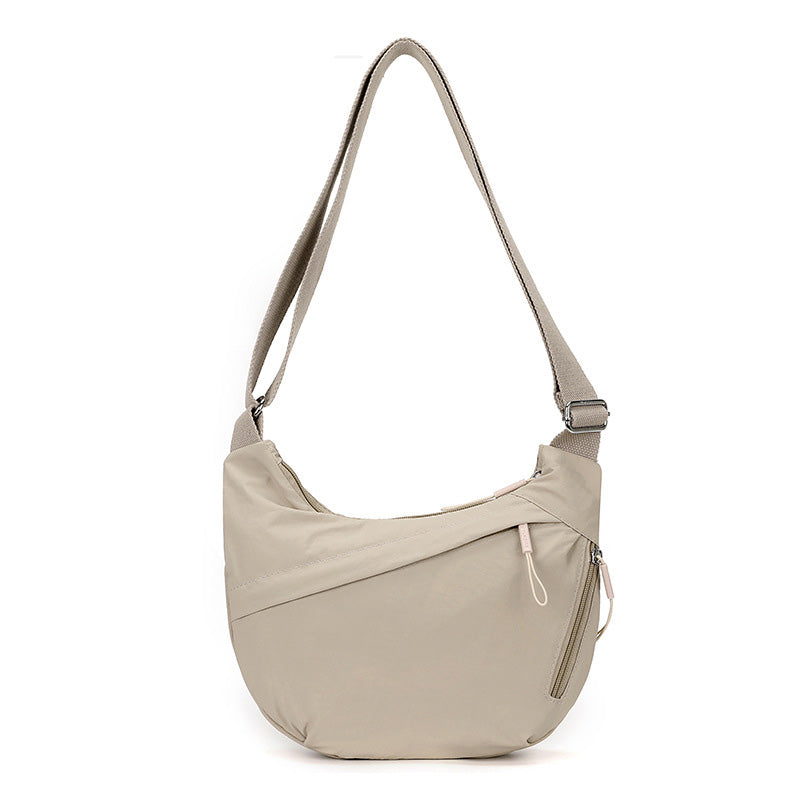 Stylish Nylon Crescent Crossbody Bag