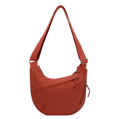 Stylish Nylon Crescent Crossbody Bag