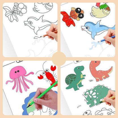 Children's Interesting Line Drawing Copy Sketchbook