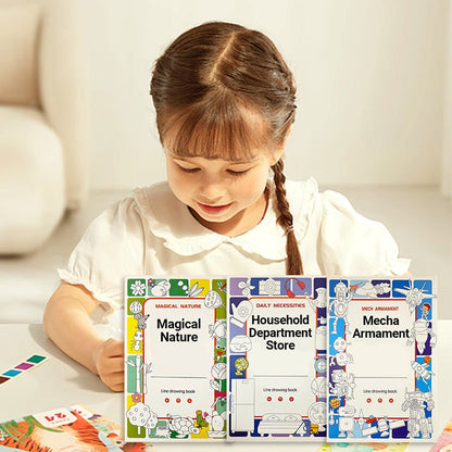 Children's Interesting Line Drawing Copy Sketchbook