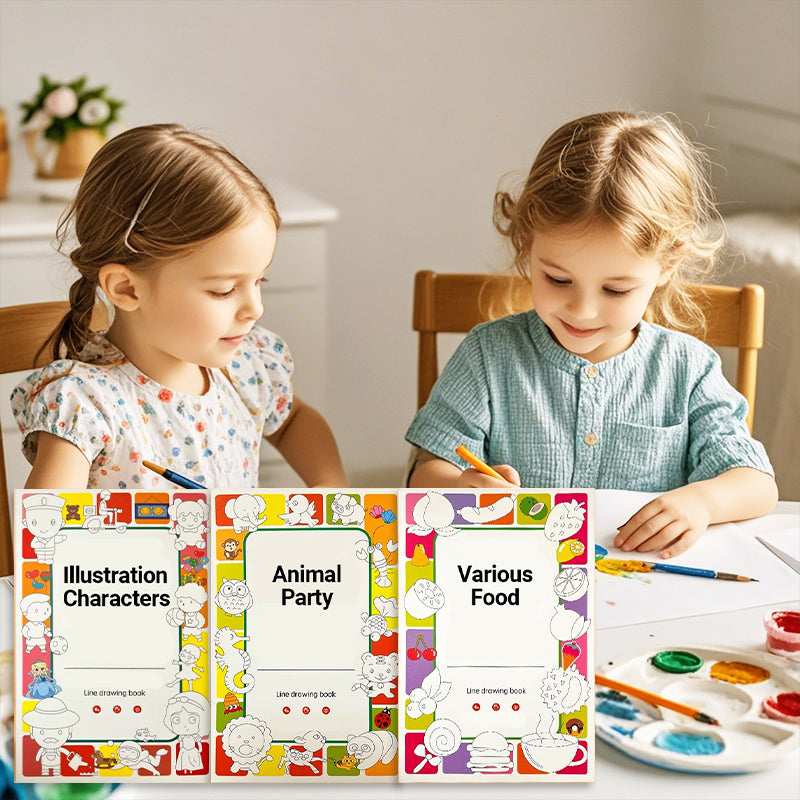 Children's Interesting Line Drawing Copy Sketchbook