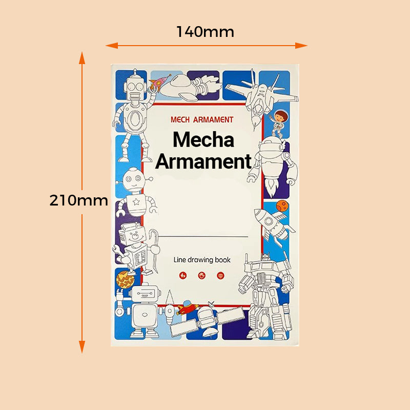 Children's Interesting Line Drawing Copy Sketchbook