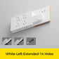 Wall Multi-Plug Outlet Extender with Separate Switches