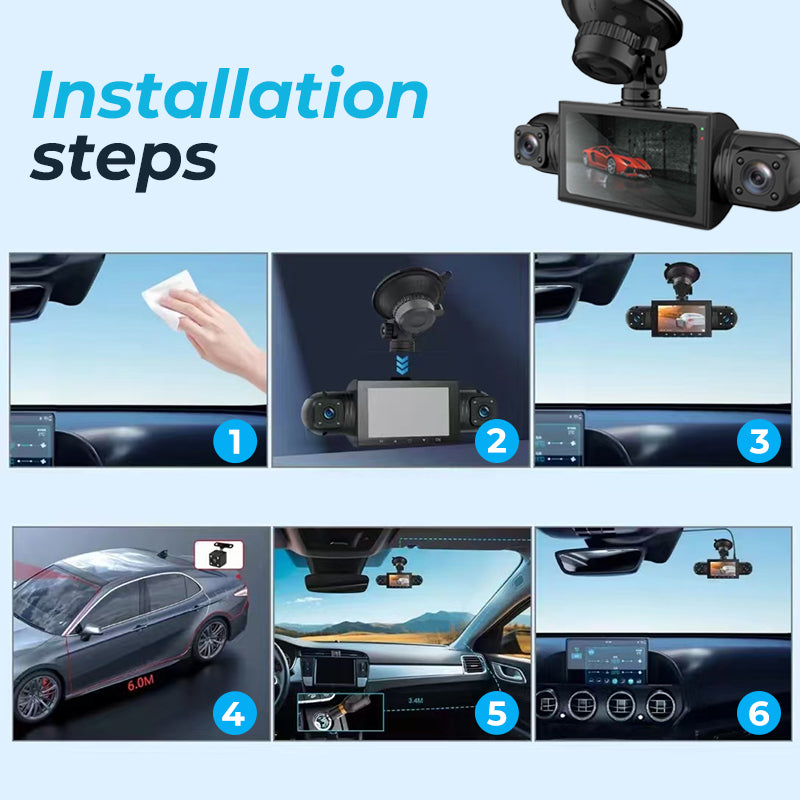 📢📢50% OFF !! ⏰1080p 4-Channel Dash Cam with G-Sensor