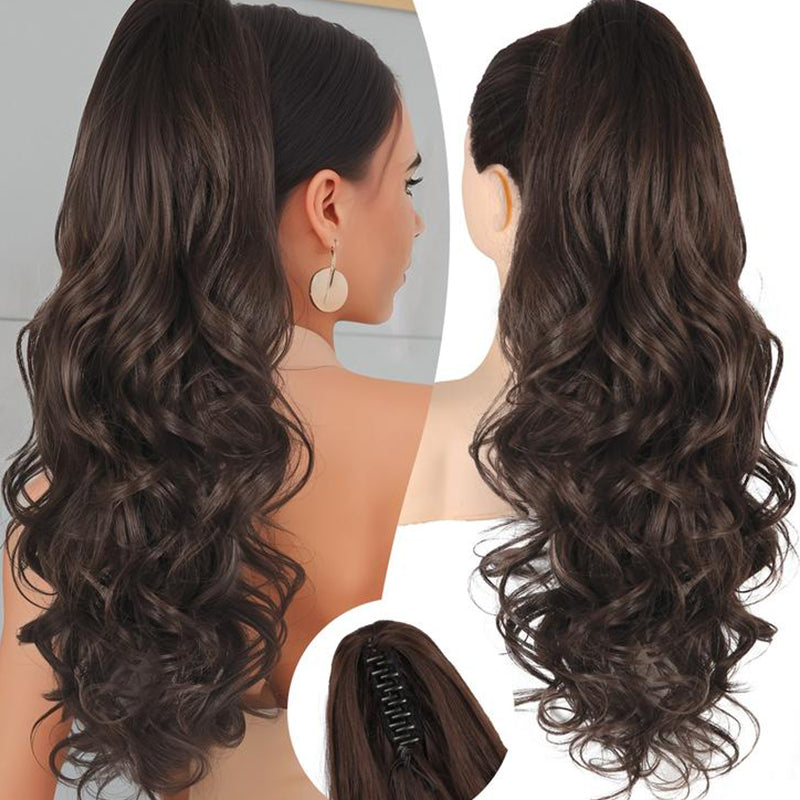 💜Tijdelijke promotie 50% OFF💜Clip-on golvende paardenstaart verlenging