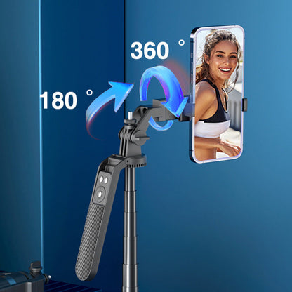 Aluminum Alloy 360-Degree Rotating Selfie Anti-Shake Tripod