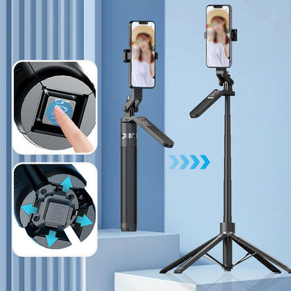 Aluminum Alloy 360-Degree Rotating Selfie Anti-Shake Tripod