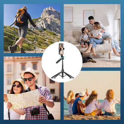 Aluminum Alloy 360-Degree Rotating Selfie Anti-Shake Tripod