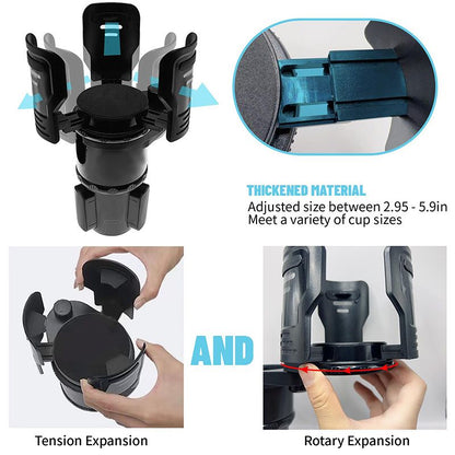 🎁49% OFF💝✨2 in 1 Expandable Cup Holder for Car with Locking Function and 360° Rotating