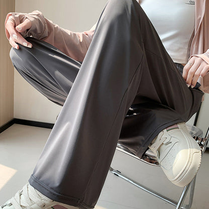 Casual Cool Feeling Drawstring Wide Leg Pants