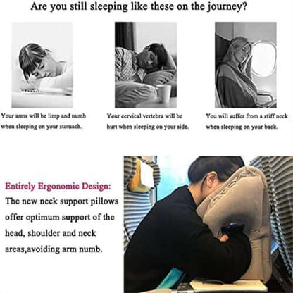 ⏳🔥LIMITED-TIME 50% OFF! ⏰🌬️✈️ Portable, inflatable, ergonomic travel pillow:😴 Enjoy a comfortable sleep anytime, anywhere 🧳💤