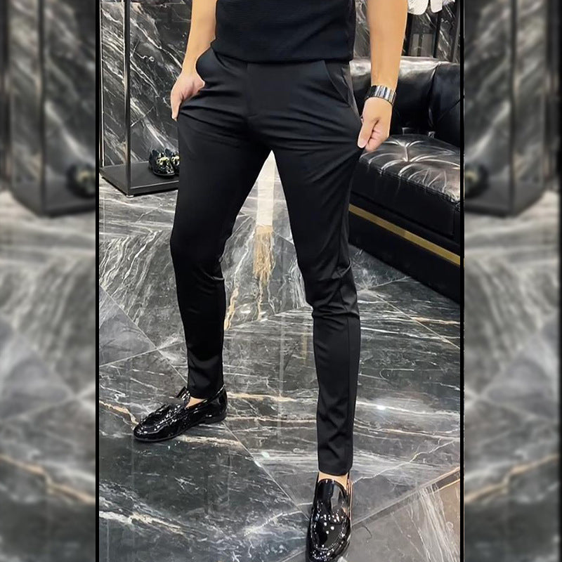 Men's Black Slim Fit Dress Pants