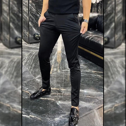 Men's Black Slim Fit Dress Pants