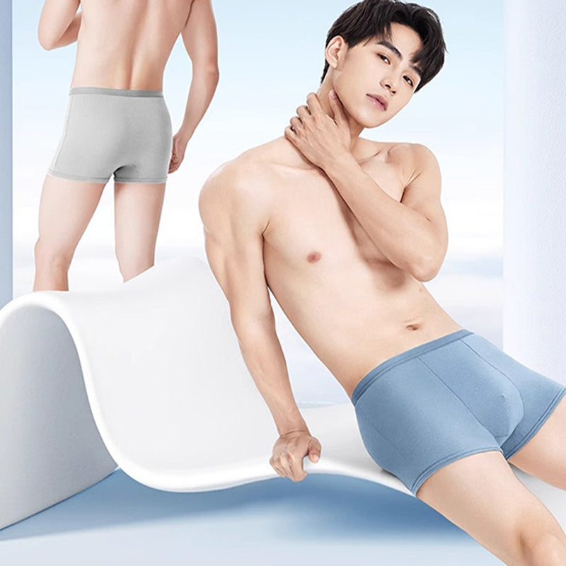 Men's Solid Soft Breathable Boxer Briefs