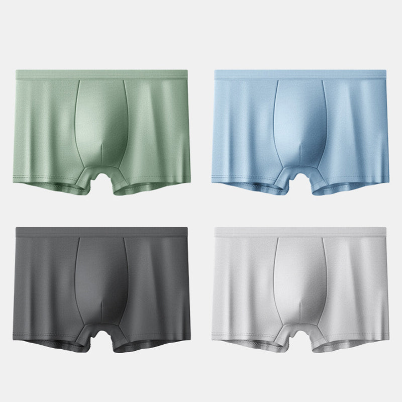 Men's Solid Soft Breathable Boxer Briefs