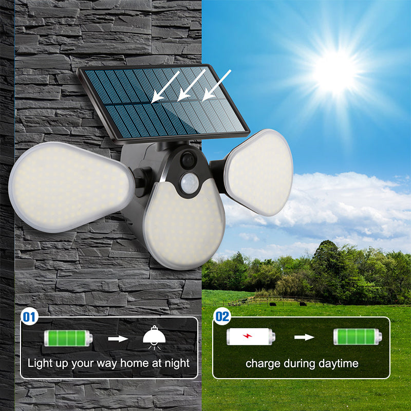 Tri-Fold Solar Sensor Light