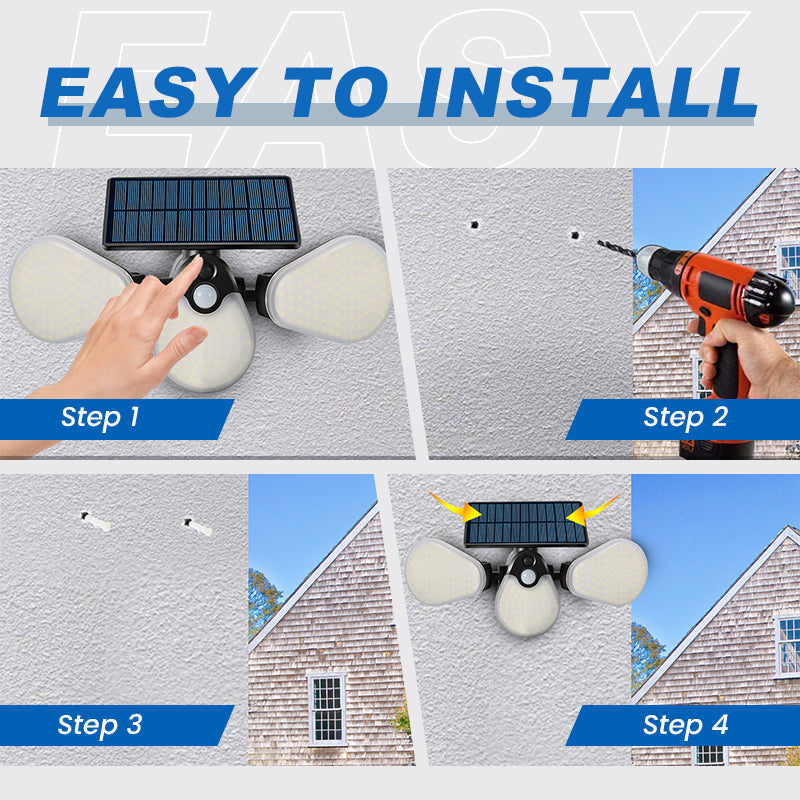 Tri-Fold Solar Sensor Light