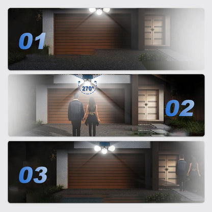 Tri-Fold Solar Sensor Light