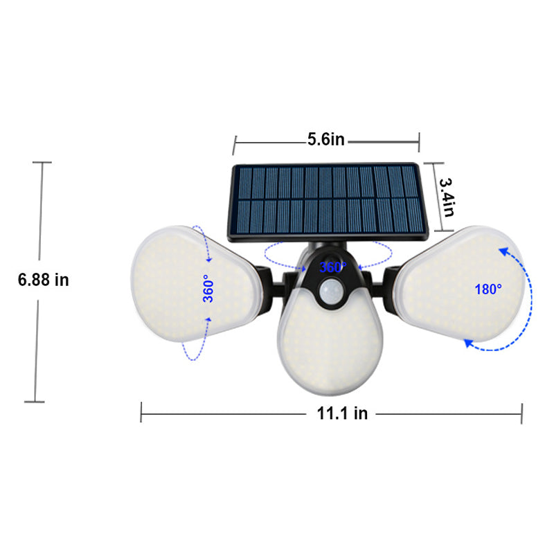 Tri-Fold Solar Sensor Light