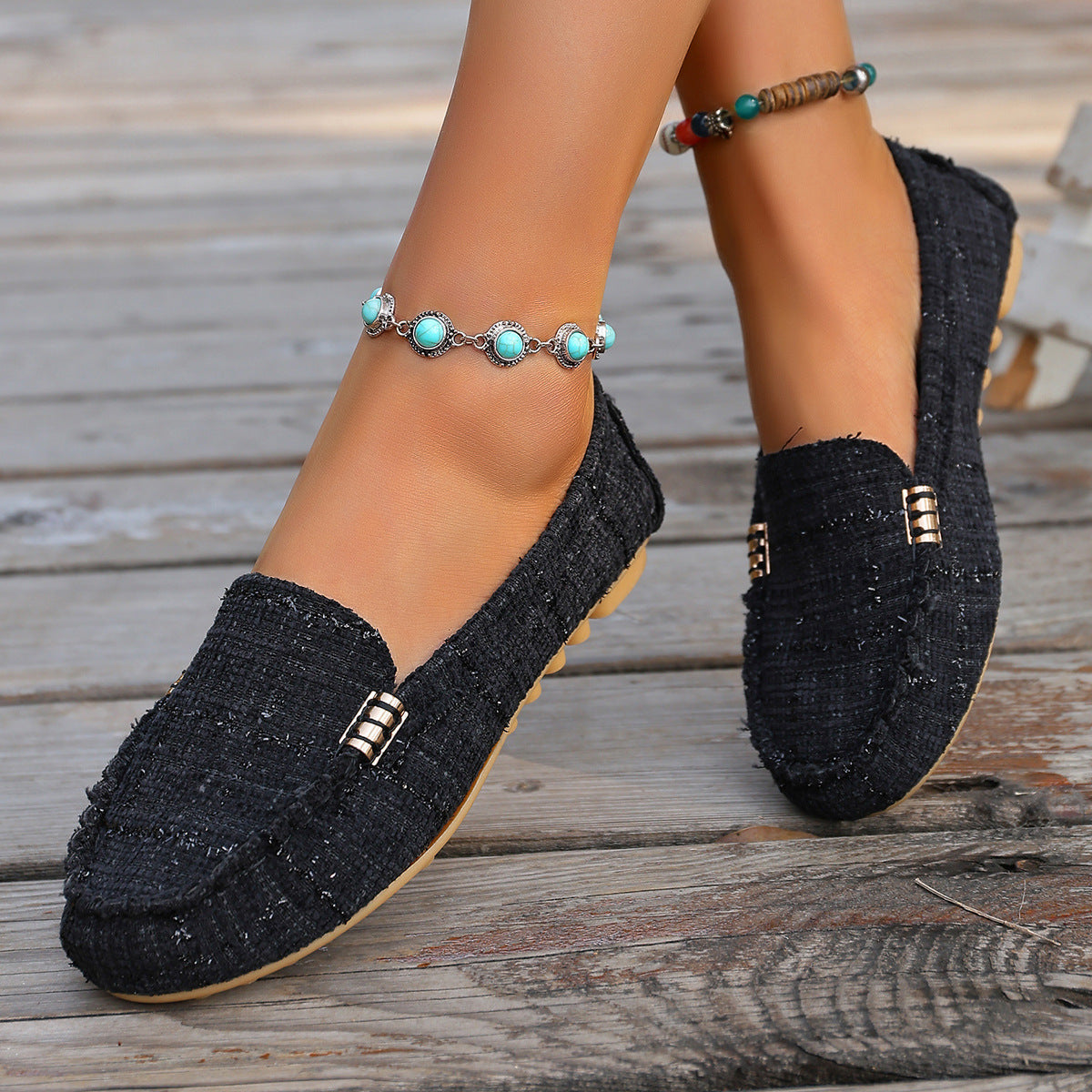 Women's Fashion Leopard Print Patchwork Loafers