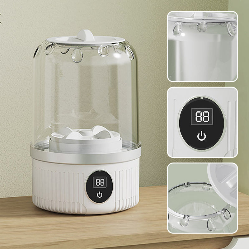 🎁Free your hands.🥰Wireless Charging Mini Washing Machine