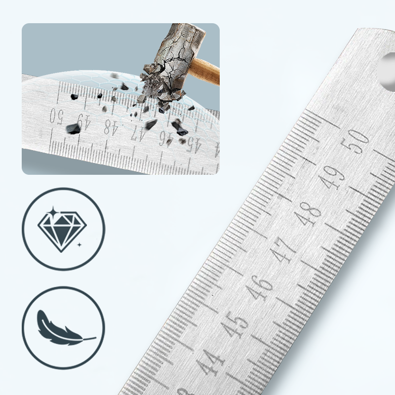 Multifunctional Portable Self-Defense Stainless Steel Ruler