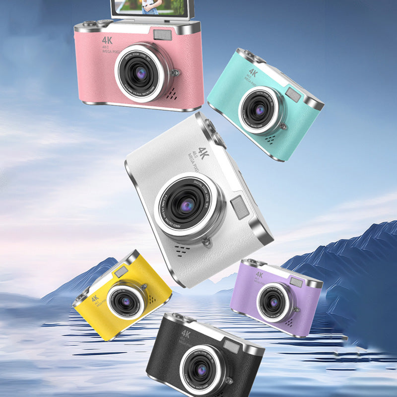 💎 60% OFF! 💎 4K HD Flip-Screen Digital Camera – 8X Zoom, Auto Focus & Rotating Screen for Vlogging & Selfies 📸🌈