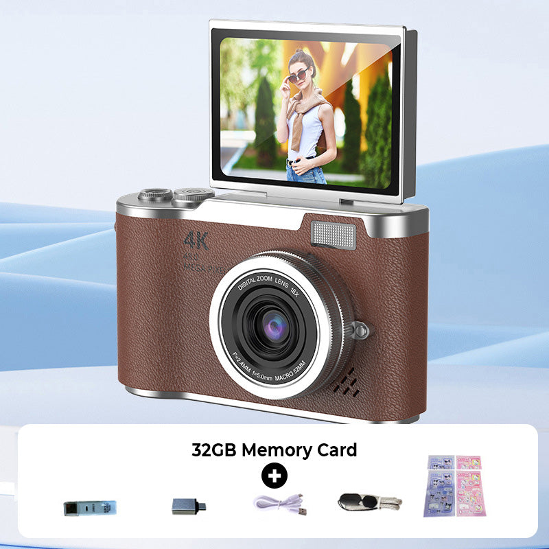 💎 60% OFF! 💎 4K HD Flip-Screen Digital Camera – 8X Zoom, Auto Focus & Rotating Screen for Vlogging & Selfies 📸🌈