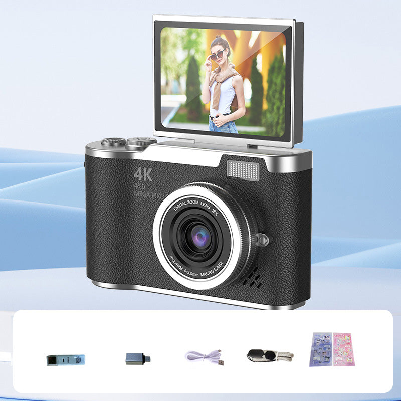 💎 60% OFF! 💎 4K HD Flip-Screen Digital Camera – 8X Zoom, Auto Focus & Rotating Screen for Vlogging & Selfies 📸🌈