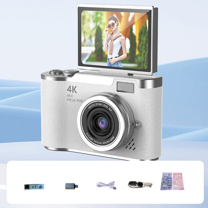 💎 60% OFF! 💎 4K HD Flip-Screen Digital Camera – 8X Zoom, Auto Focus & Rotating Screen for Vlogging & Selfies 📸🌈