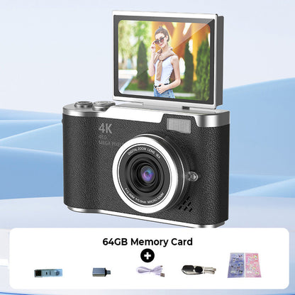 💎 60% OFF! 💎 4K HD Flip-Screen Digital Camera – 8X Zoom, Auto Focus & Rotating Screen for Vlogging & Selfies 📸🌈