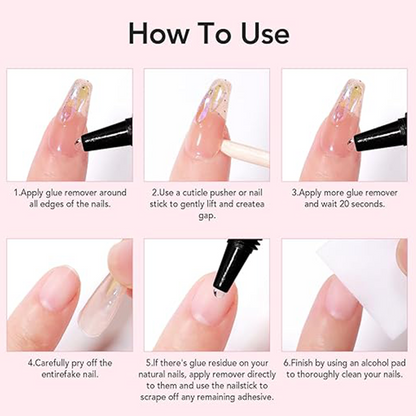 🔥2025 HOT SALE🔥 Extra Strong Fast-Drying Semi-Solid Nail Glue & Remover Set