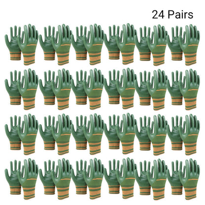 Rubber Coated Work Gloves with Knit Wrist Cuff