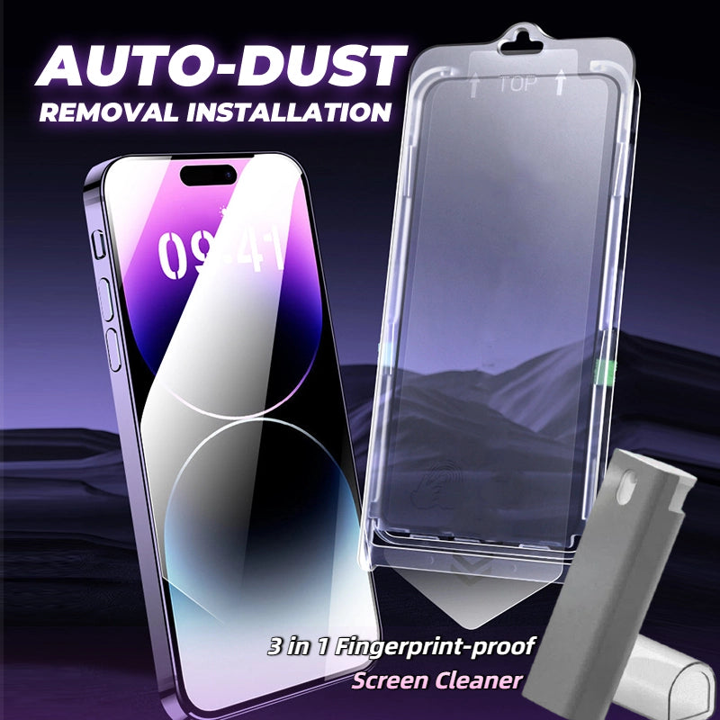 📱HD Screen Protector for iPhone Series - Auto-Dust Removal Installation✨