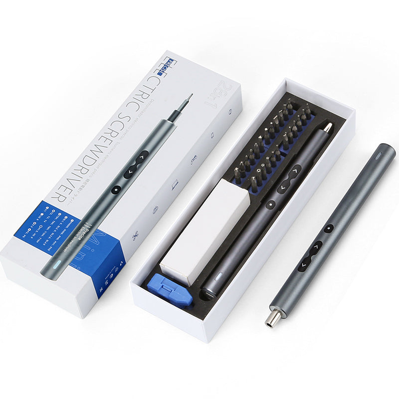 Mini Precision Elektrisk Skruvmejselset Med Multifunktionella Bits Och Led-Lampor