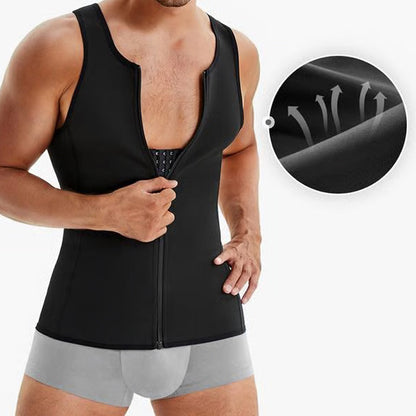 Men's Zipper Waist Trainer Trimmer Vest