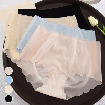 Women's seamless summer ice silk underwear