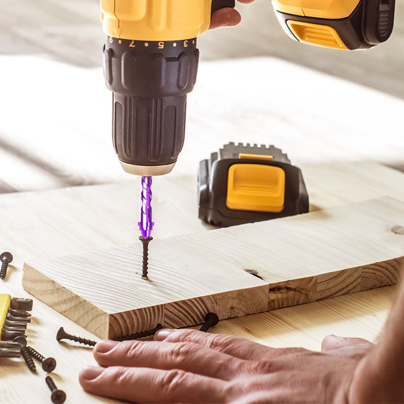 5PCS Premium 4-Flute Drill Bit Set