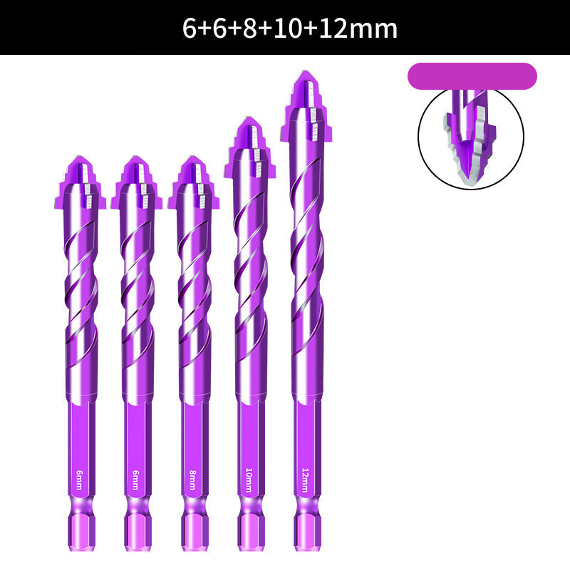 5PCS Premium 4-Flute Drill Bit Set