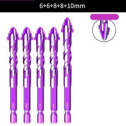 5PCS Premium 4-Flute Drill Bit Set