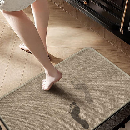 🚿✨ 3-in-1 Linen Bathroom Floor Mat! Anti-fouling + Anti-slip + Water Absorbent, let the bathroom say goodbye to slippery and dirty nightmare ✨✨