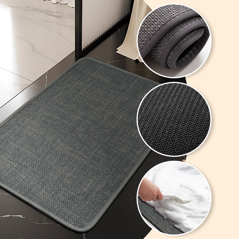 🚿✨ 3-in-1 Linen Bathroom Floor Mat! Anti-fouling + Anti-slip + Water Absorbent, let the bathroom say goodbye to slippery and dirty nightmare ✨✨