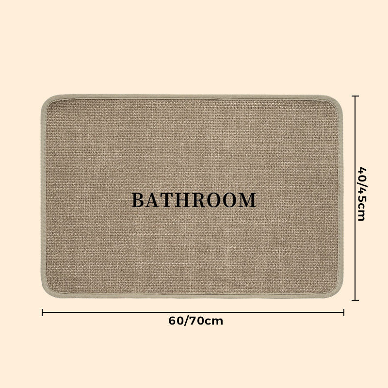 🚿✨ 3-in-1 Linen Bathroom Floor Mat! Anti-fouling + Anti-slip + Water Absorbent, let the bathroom say goodbye to slippery and dirty nightmare ✨✨