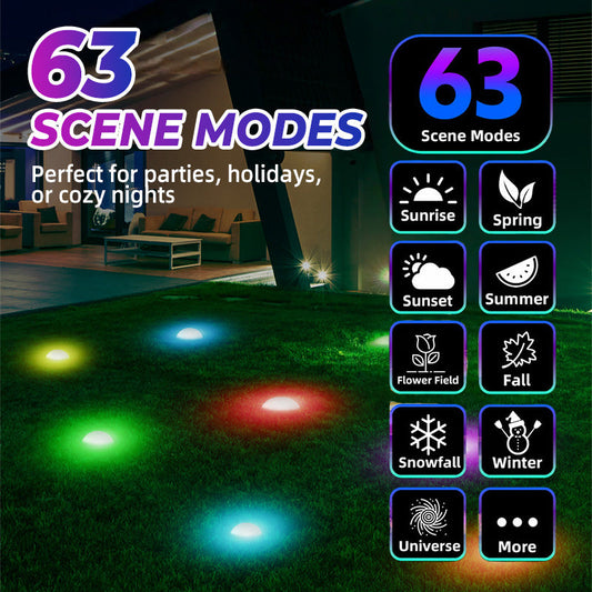 Bluetooth-Controlled Outdoor Ground String Lights