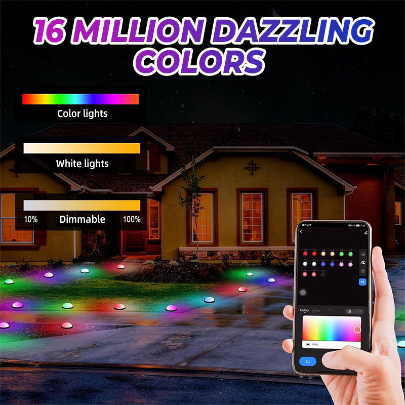 Bluetooth-Controlled Outdoor Ground String Lights