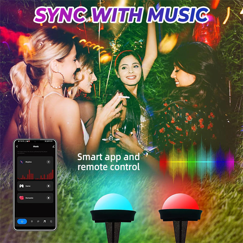 Bluetooth-Controlled Outdoor Ground String Lights