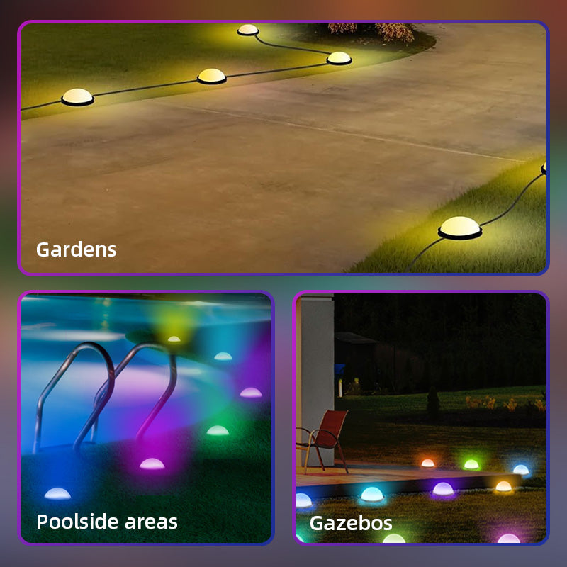 Bluetooth-Controlled Outdoor Ground String Lights